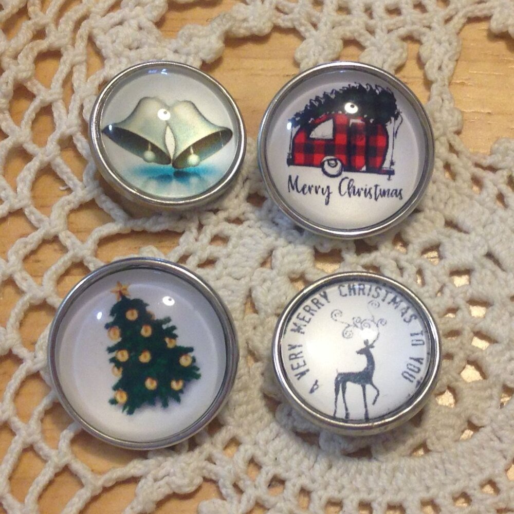 Christmas Snap Buttons standard size - Snap Chunks
